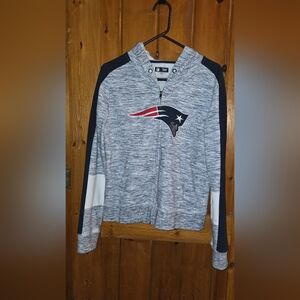 NFL Team Apparel Gray and Navy Hoodie